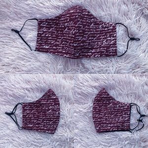 Cursive writing face mask 🖋